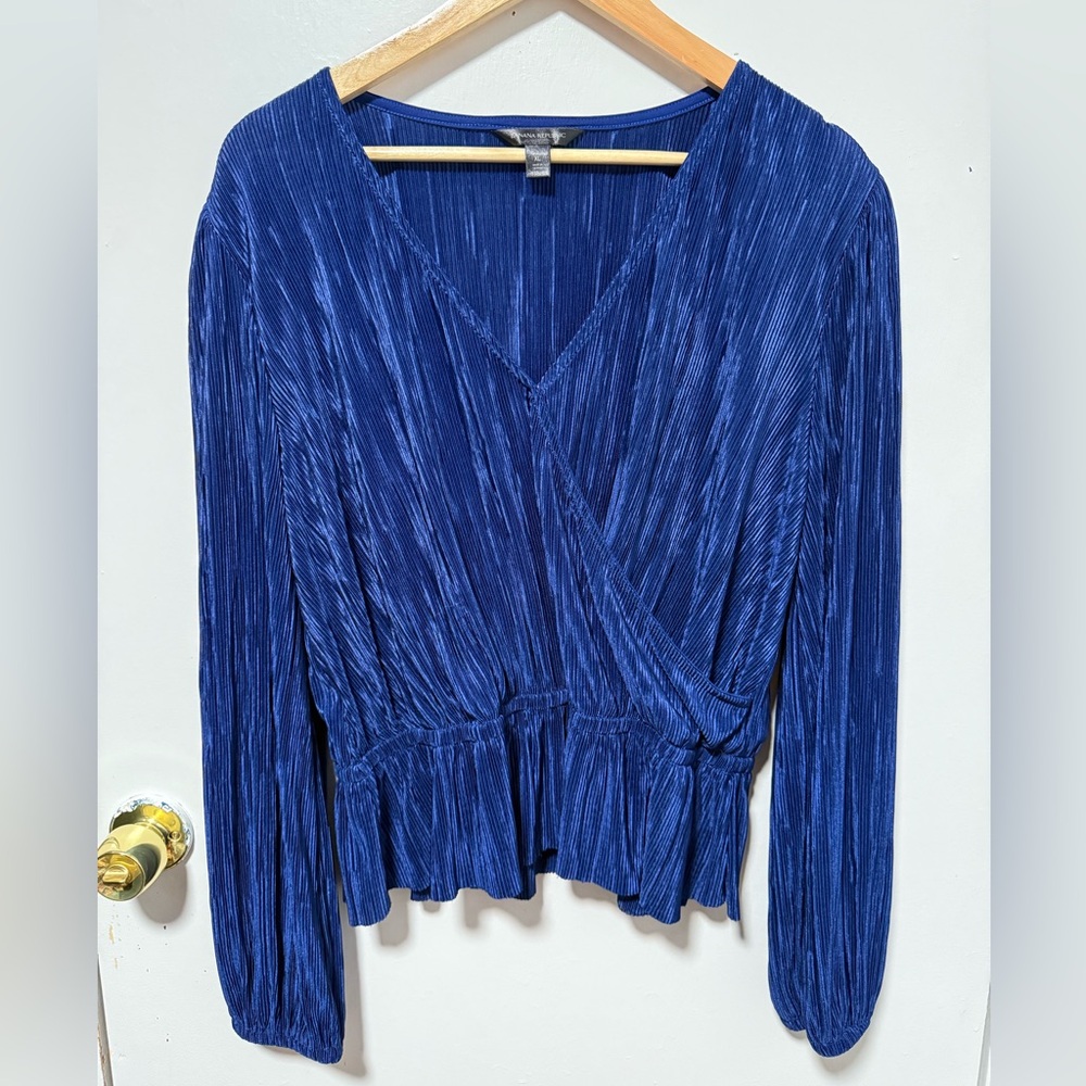 Banana Republic Blue V-Neck Blouse